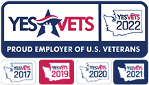 Yes Vets - Proud Employer of U.S. Veterans graphic.