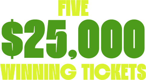 Five $25,000 Winning Tickets