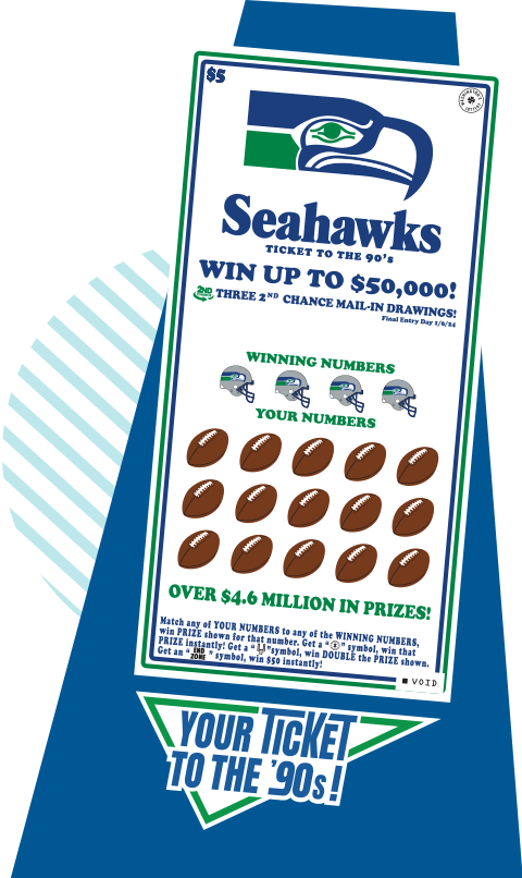 Seahawks 2023 Scratch ticket. Your ticket to the '90s!