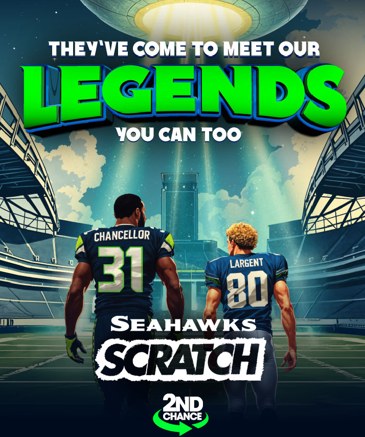 They've come to meet our Legends. Chancellor and Largent walking toward alien spaceship. Seahawks Scratch Second Chance.