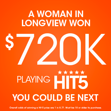 A woman in Longview won $720,000 playing Hit 5. You could be next.