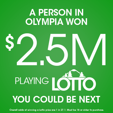 A person in Olympia won $2,500,000 playing Lotto. You could be next.