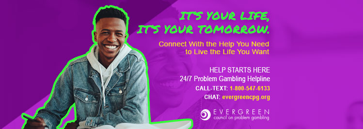 PGAM2026 Young man smiling. It's your life. It's your Tomorrow. Jackpot for mobile screens.