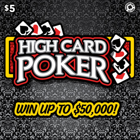 HIGH CARD POKER scratch ticket from Washington Lottery