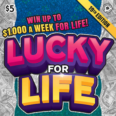 LUCKY FOR LIFE 19TH EDITION scratch ticket from Washington Lottery