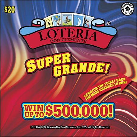 LOTERIA SUPER GRANDE! scratch ticket from Washington Lottery