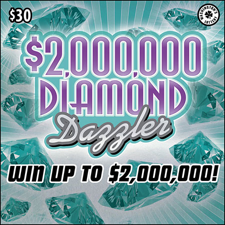 $2,000,000 DIAMOND Dazzler scratch-off ticket