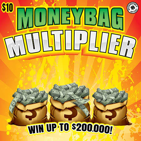 MONEYBAG MULTIPLIER scratch ticket from Washington Lottery