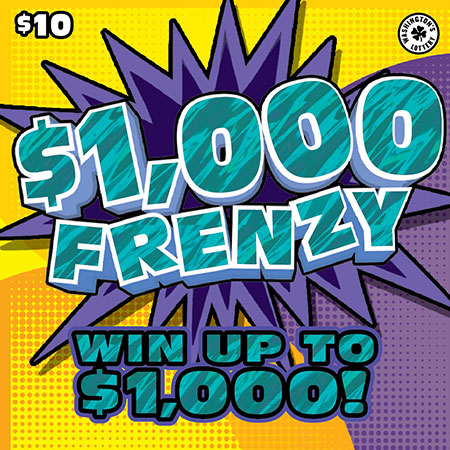 $1,000 FRENZY scratch ticket from Washington Lottery