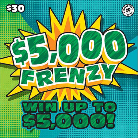 $5,000 FRENZY scratch ticket from Washington Lottery