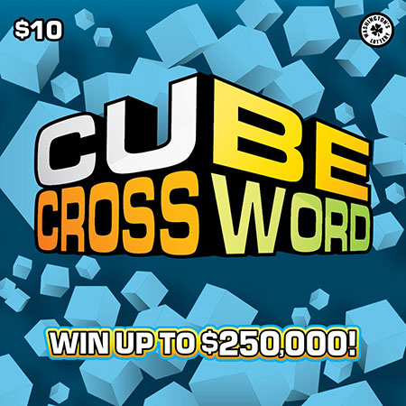 CUBE CROSSWORD scratch ticket from Washington Lottery