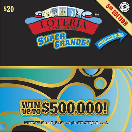LOTERIA SUPER GRANDE 5TH EDIT scratch ticket from Washington Lottery