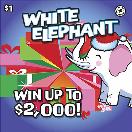WHITE ELEPHANT scratch ticket from Washington Lottery