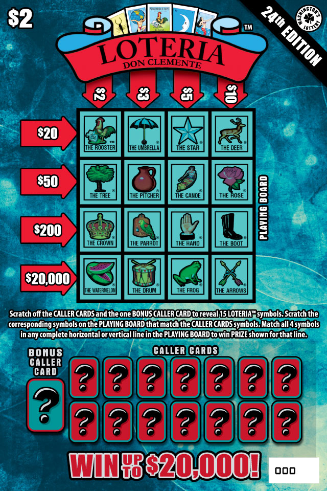 1697 LOTERIA 24TH EDITION Washington Lottery