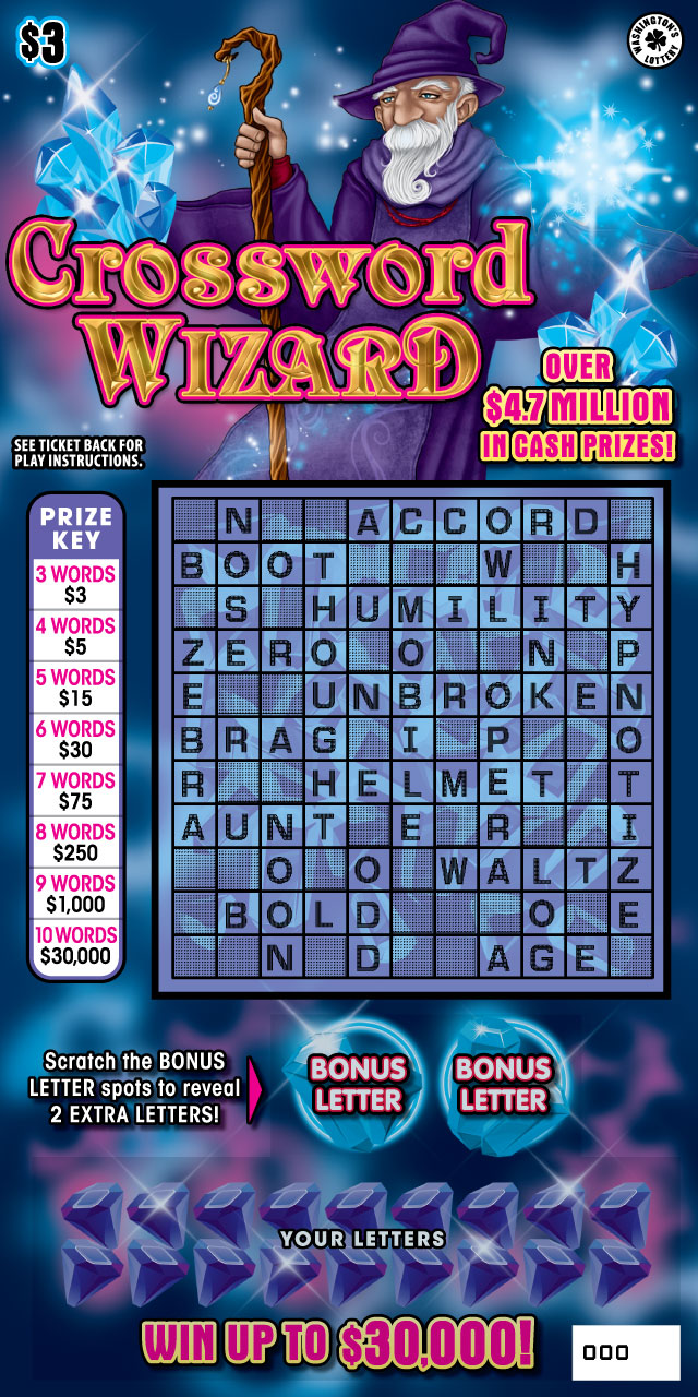 1728 CROSSWORD WIZARD Washington Lottery 1728 CROSSWORD WIZARD Washington Lottery