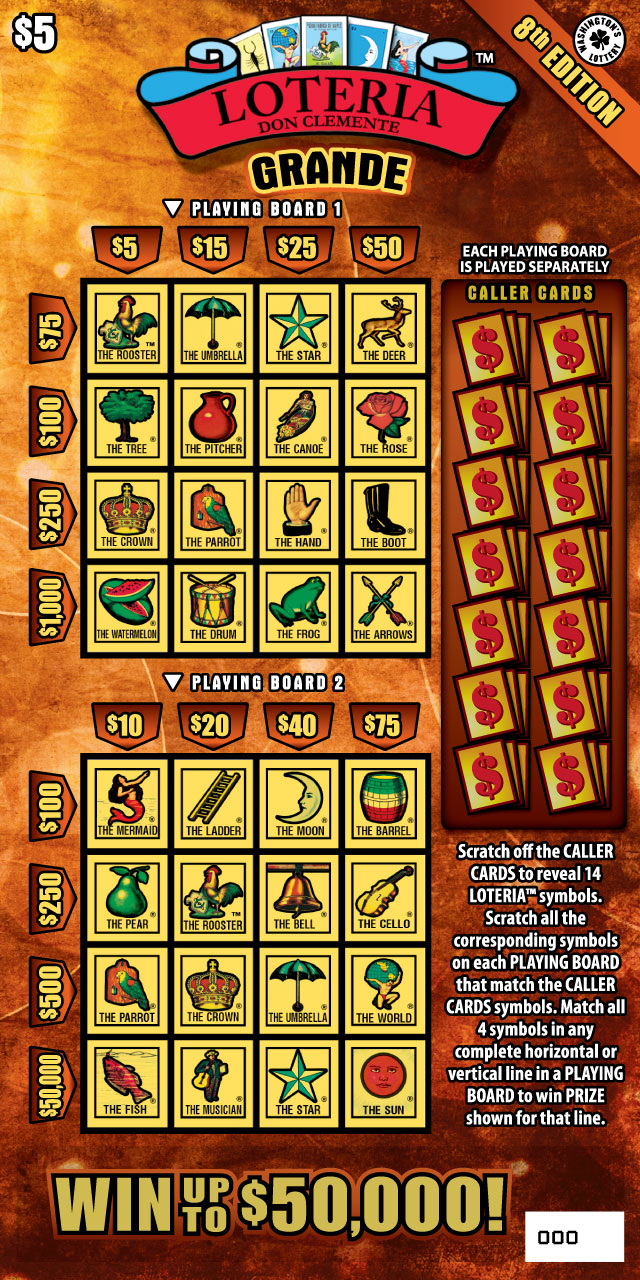 1775 Loteria Grande 8th Edition Washington Lottery