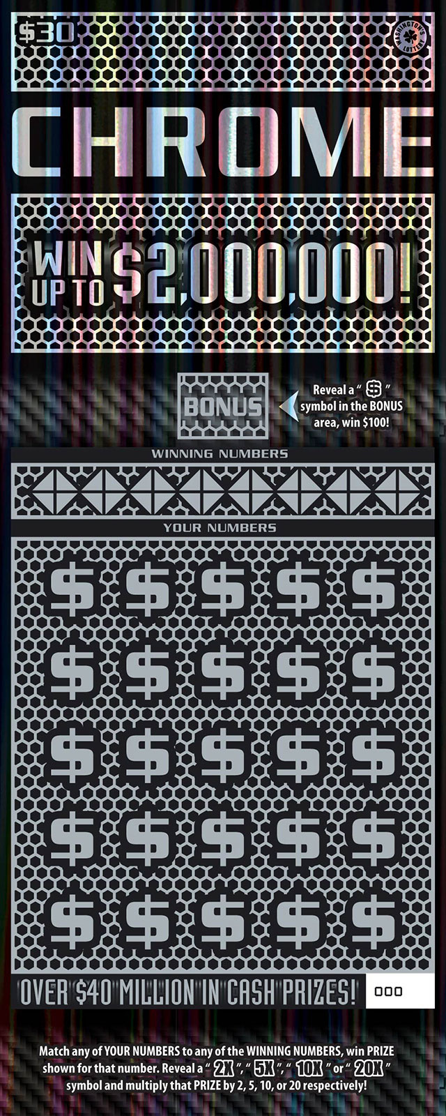 1809 Chrome Washington Lottery