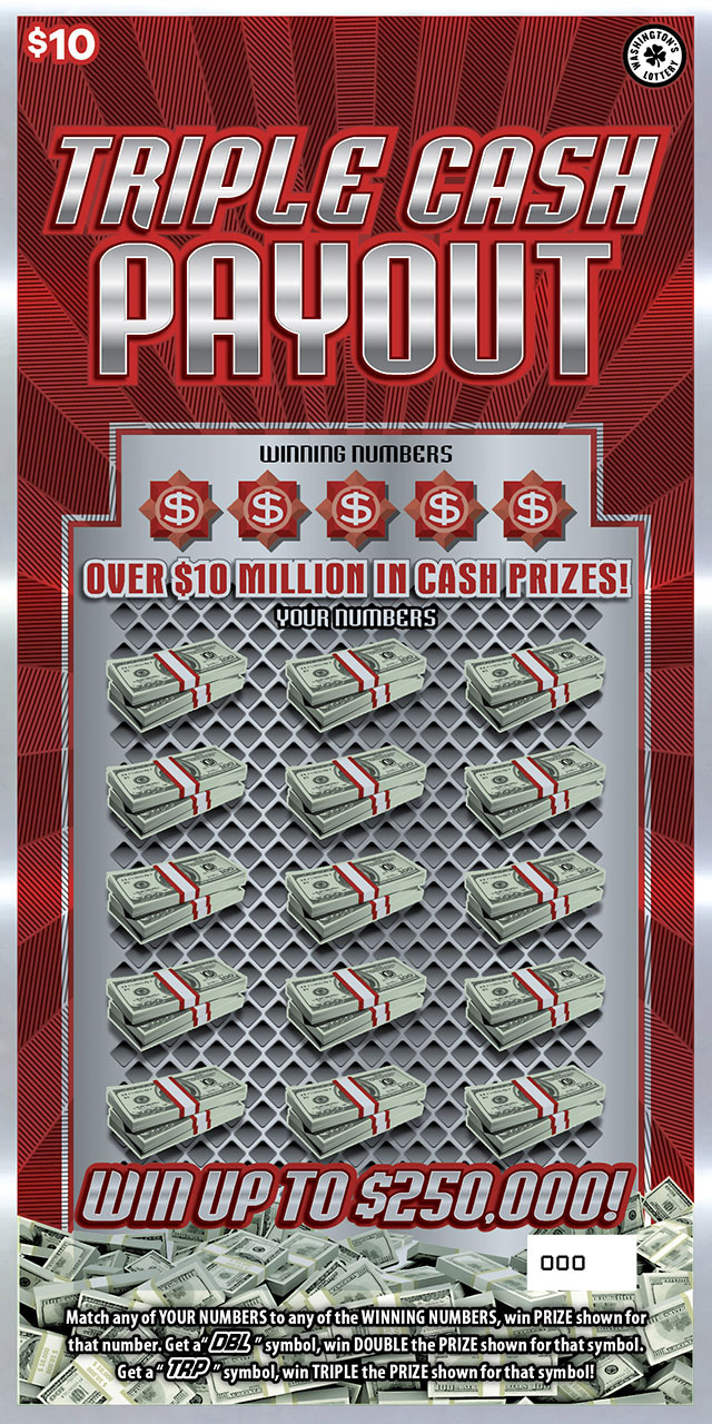 TRIPLE CASH PAYOUT Washington scratch-off ticket