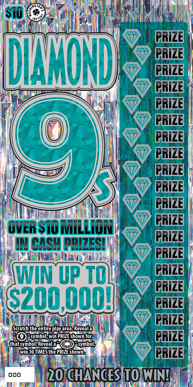 DIAMOND 9S scratcher ticket