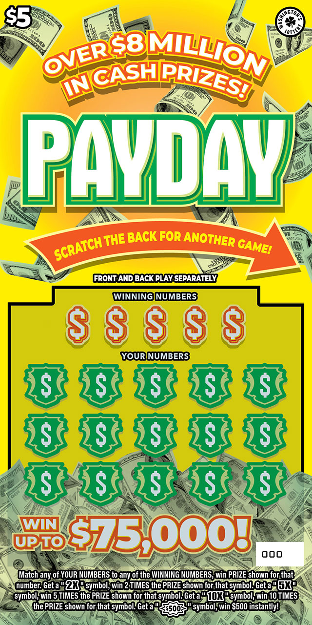 PAYDAY Washington scratch-off ticket