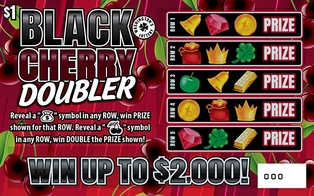 BLACK CHERRY DOUBLER Washington scratch-off ticket